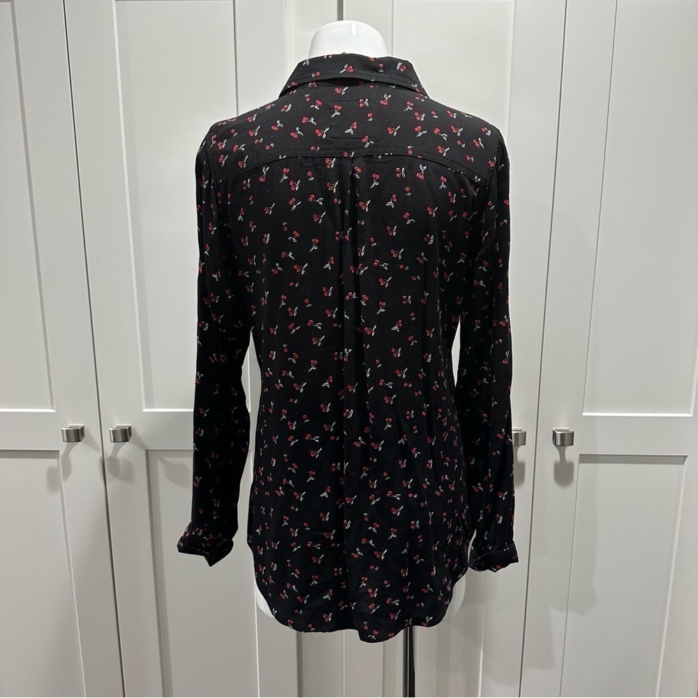 Rails Rocsi Cherry Print Button Down Shirt Size S… - image 5